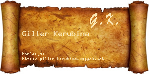 Giller Kerubina névjegykártya